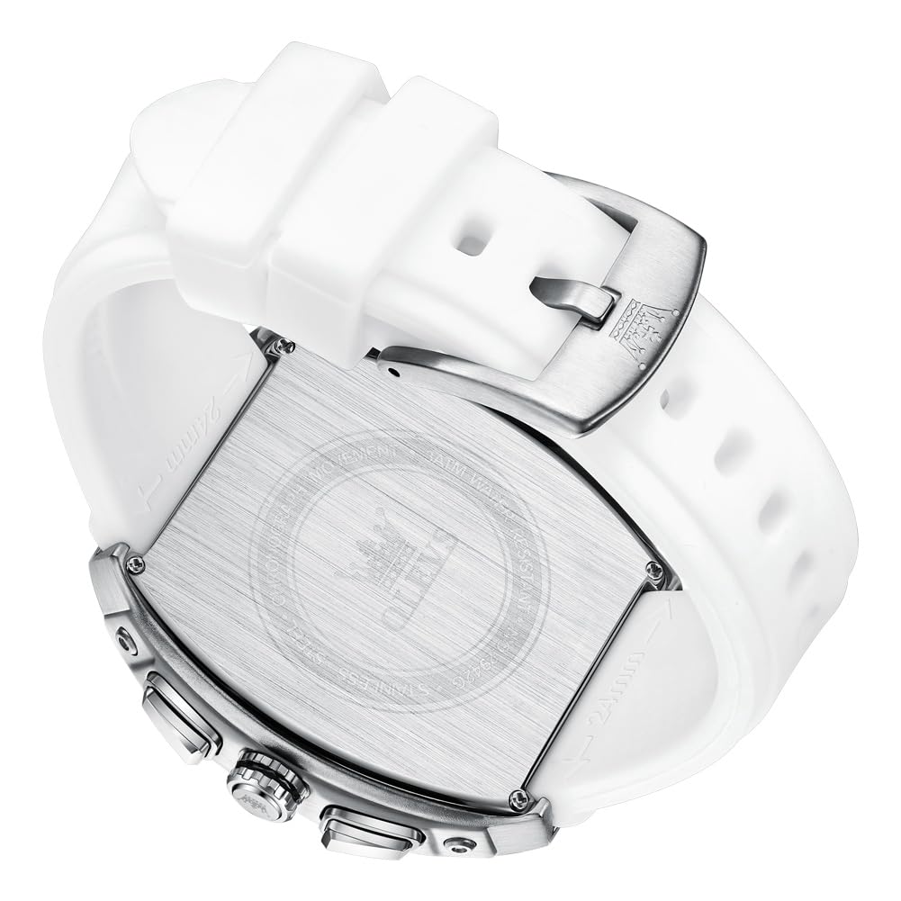 OLEVS Mens Watches Stylish Chronograph Waterproof Luminous Silicon Strap Multifunction Watches for Men Business White Men Wrist Watch
